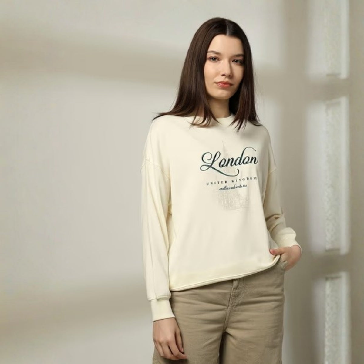 2 Stylish Sweatshirts in Beige & Royal-Blue| Soft, Cozy & Trendy | Up to 50% Off |SS-06